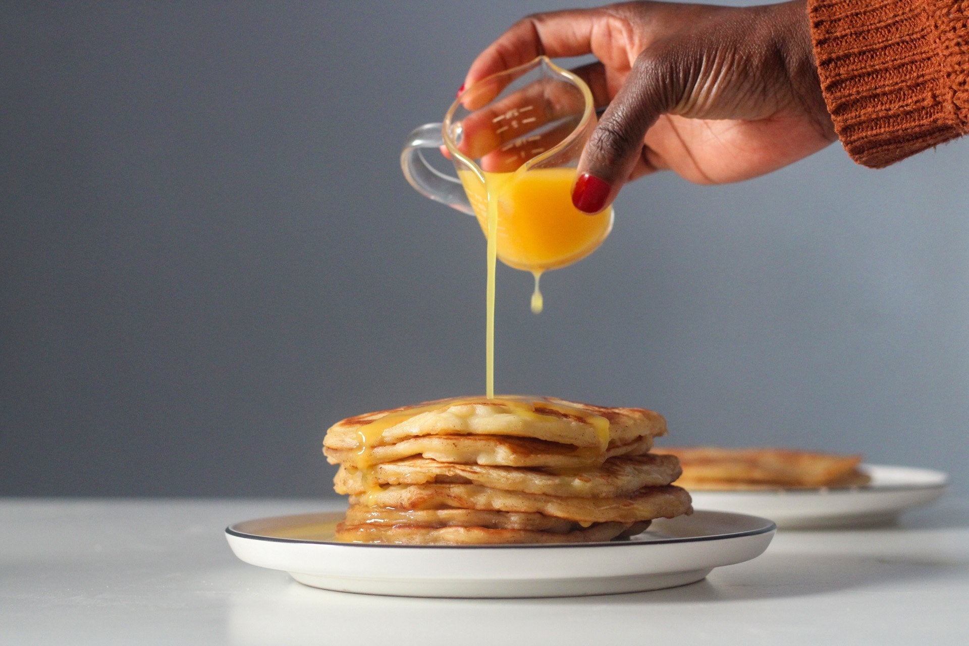 Maniok Pancakes - Orangen Sirup