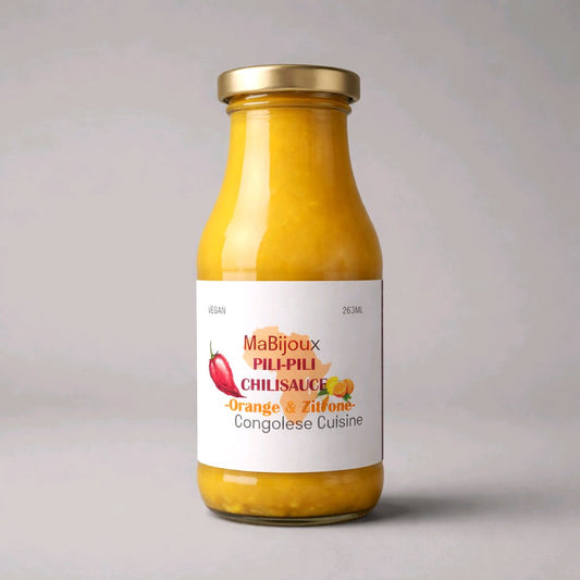 Pili-Pili Chilisauce: Scharf Orange &  Zitrone. Scharf
