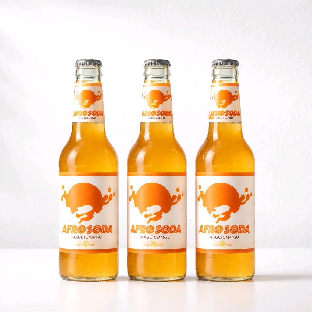 Afrosoda: 3 Fl. Kokosnuss. Hibiskus. Mango.