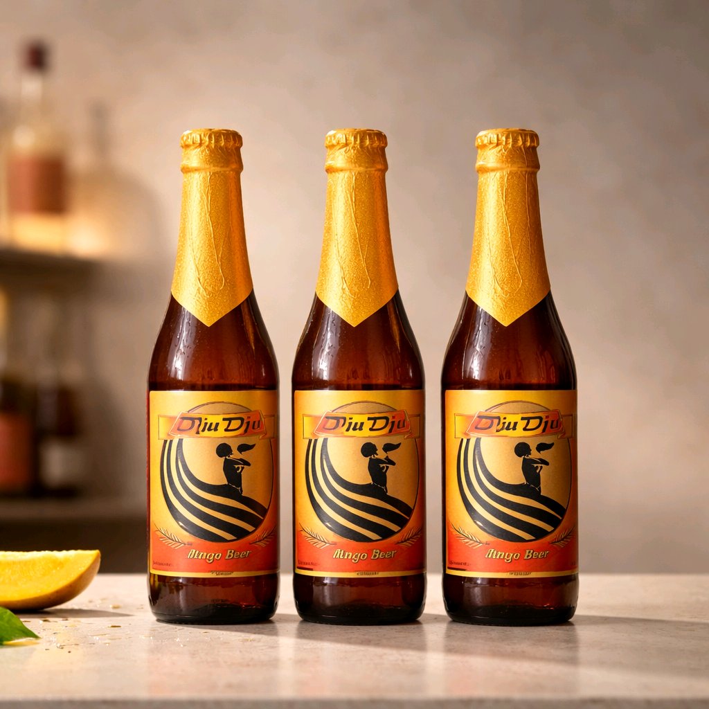Biere aus dem Kontinent Ghana: Fruchtig & Lecker. 3 FL. Banane. Passionsfrucht. Mango
