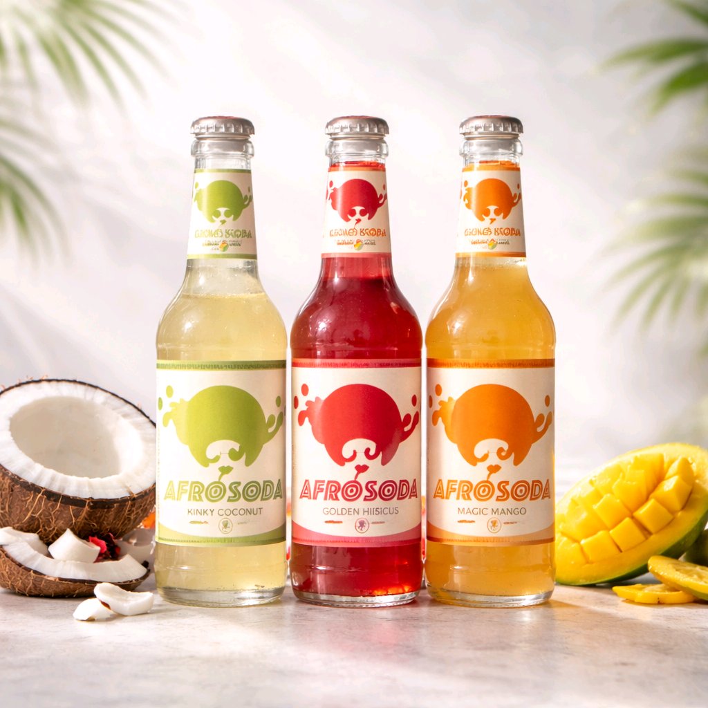 Afrosoda: 3 Fl. Kokosnuss. Hibiskus. Mango.